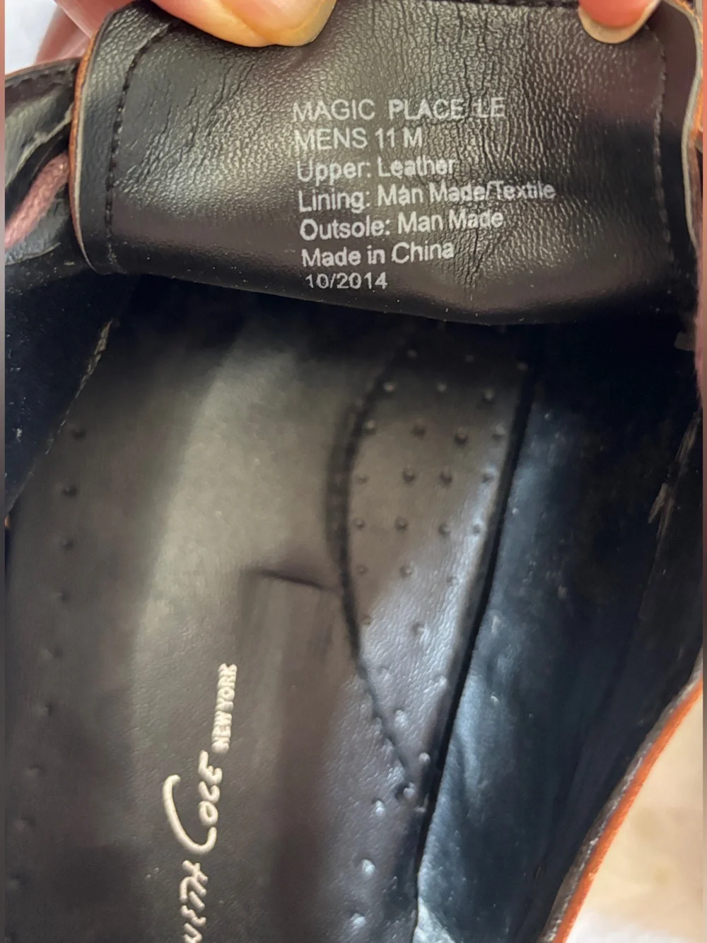 Kenneth Cole NY Brown Leather Square Toe Dress Shoes Men’s 11